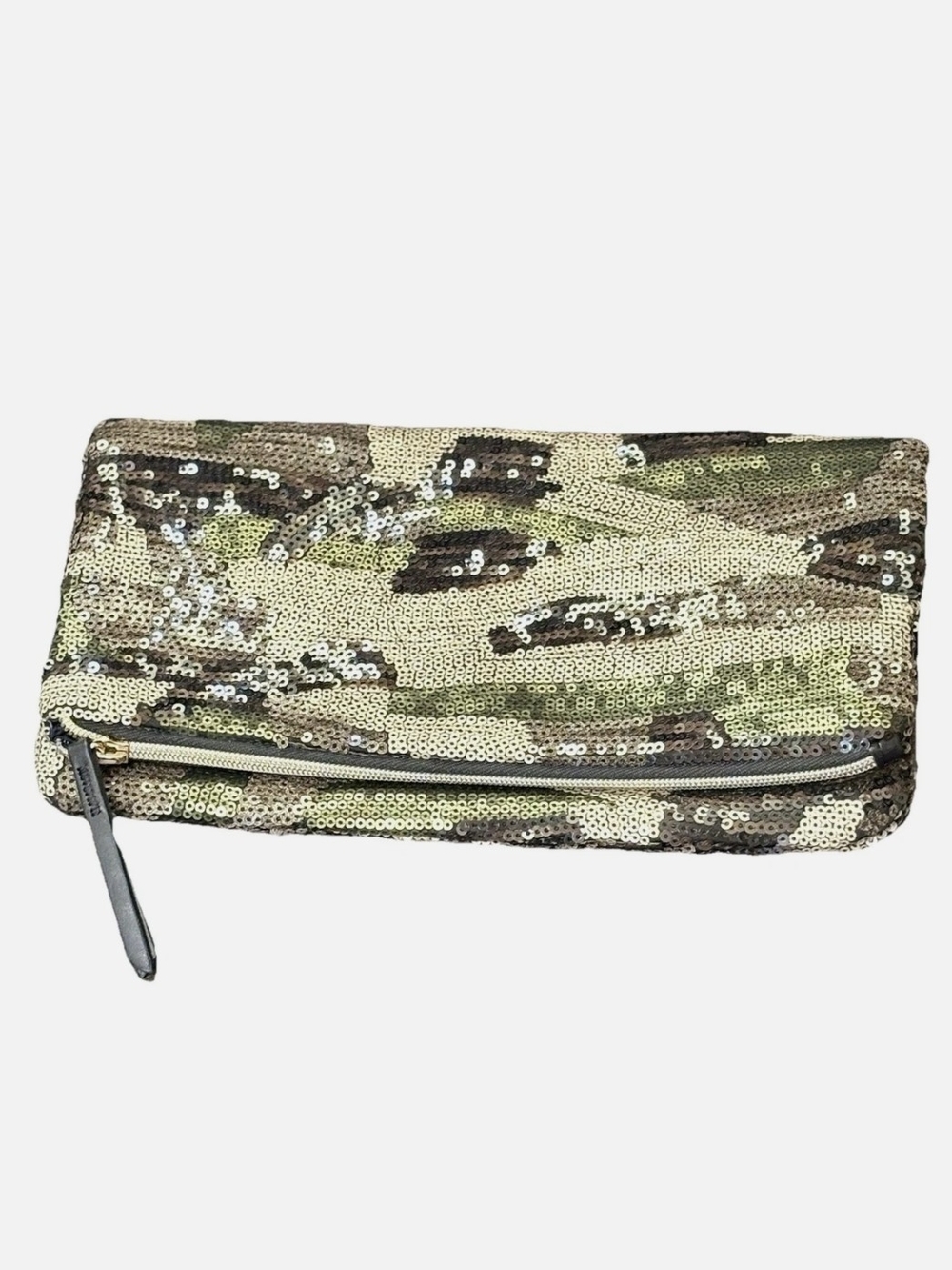 Camouflage Sequin Clutch Bag - Green Camo Stella & Dot Margeaux Clutch NIB - Picture 14 of 16